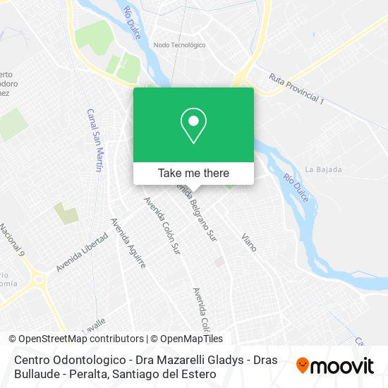 Mapa de Centro Odontologico - Dra Mazarelli Gladys - Dras Bullaude - Peralta