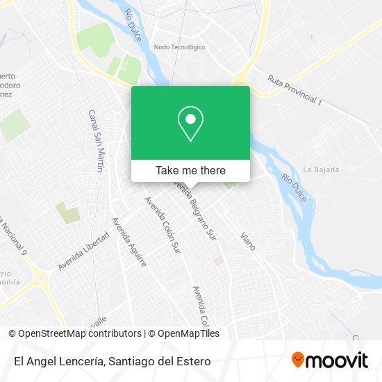 El Angel Lencería map