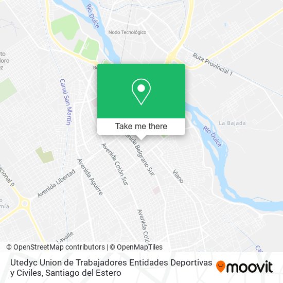 Utedyc Union de Trabajadores Entidades Deportivas y Civiles map