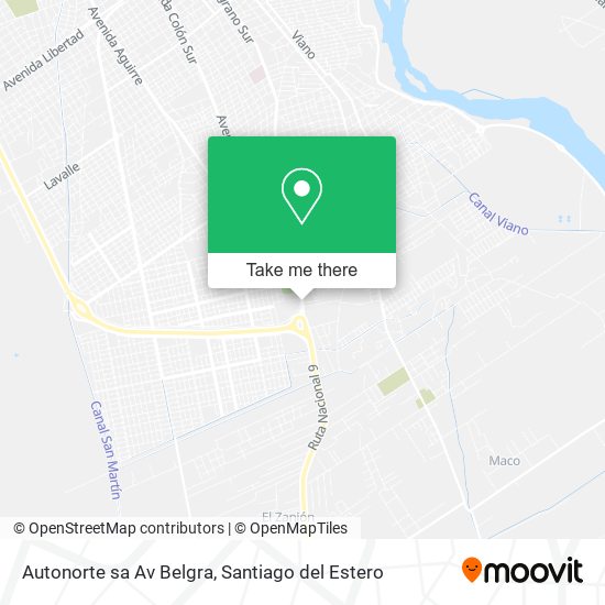Autonorte sa Av Belgra map