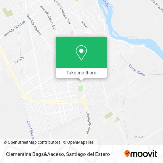 Mapa de Clementina Bags&Aaceso