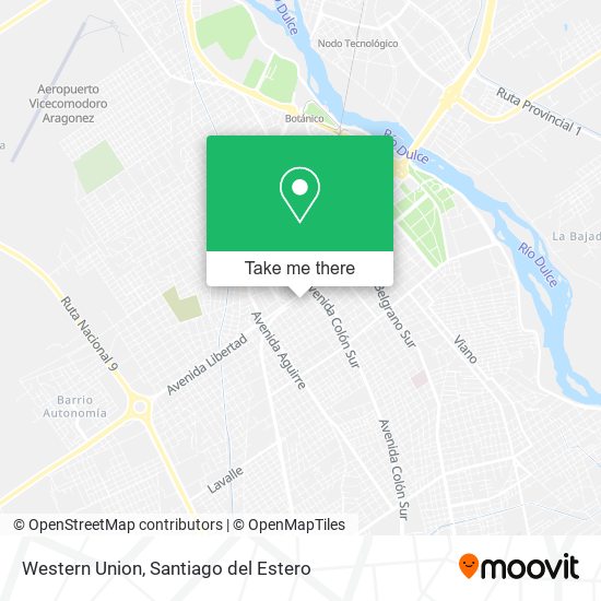 Mapa de Western Union