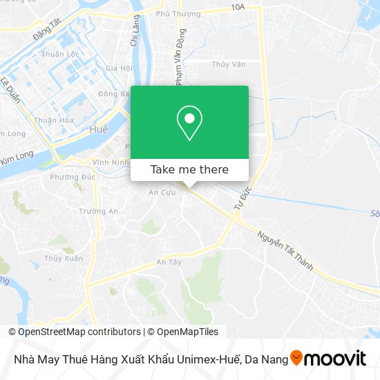 Nhà May Thuê Hàng Xuất Khẩu Unimex-Huế map