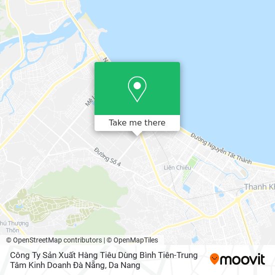 Công Ty Sản Xuất Hàng Tiêu Dùng Bình Tiên-Trung Tâm Kinh Doanh Đà Nẵng map