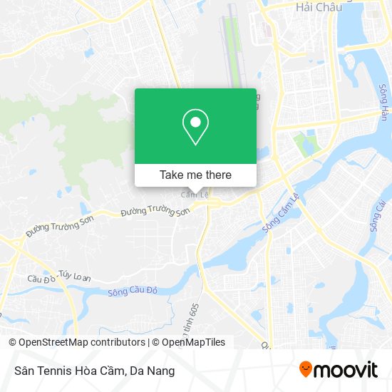Sân Tennis Hòa Cầm map