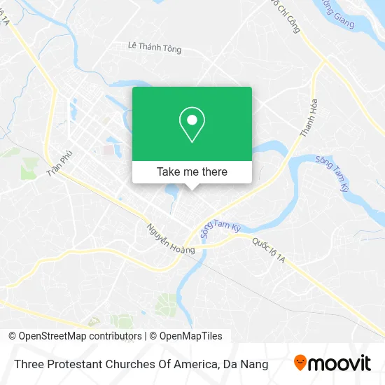 Three Protestant Churches Of America map