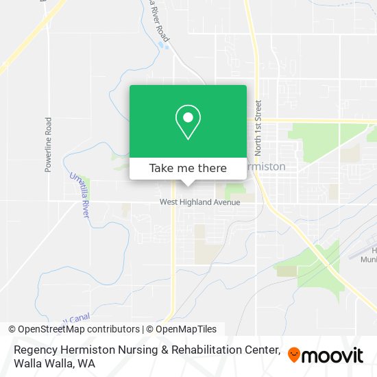 Regency Hermiston Nursing & Rehabilitation Center map