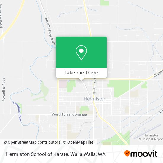 Hermiston School of Karate map