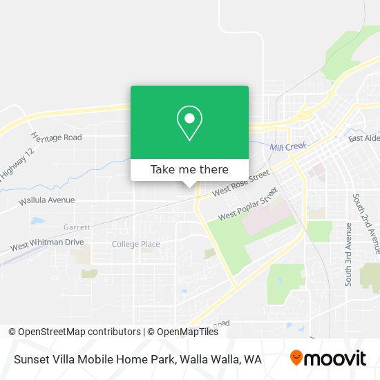 Sunset Villa Mobile Home Park map