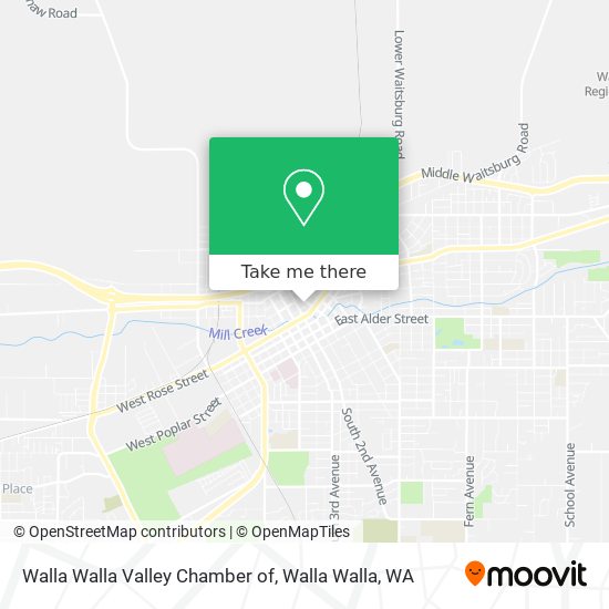 Mapa de Walla Walla Valley Chamber of