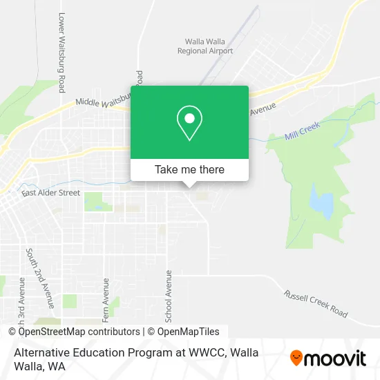 Alternative Education Program at WWCC map