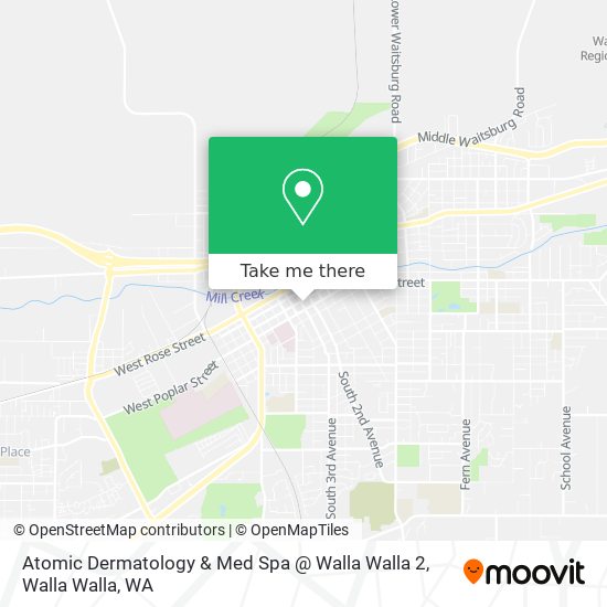 Atomic Dermatology & Med Spa @ Walla Walla 2 map