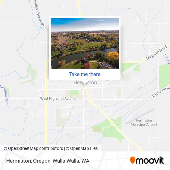 Hermiston, Oregon map