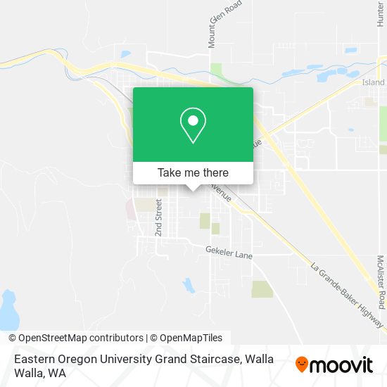 Eastern Oregon University Grand Staircase map