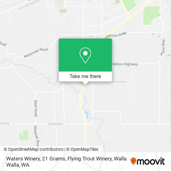 Waters Winery, 21 Grams, Flying Trout Winery map