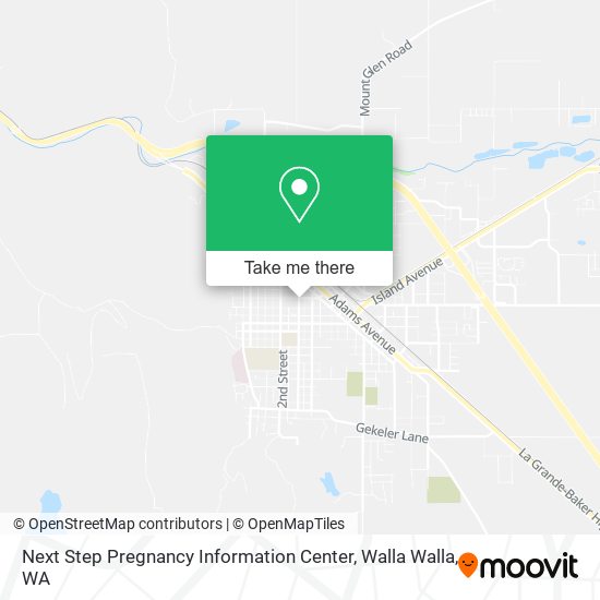 Mapa de Next Step Pregnancy Information Center