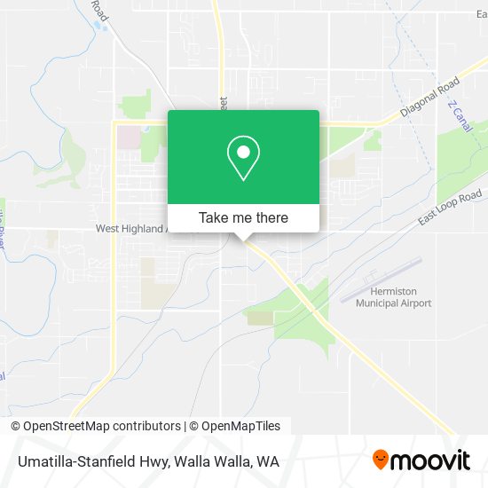 Umatilla-Stanfield Hwy map