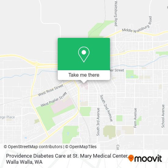 Mapa de Providence Diabetes Care at St. Mary Medical Center