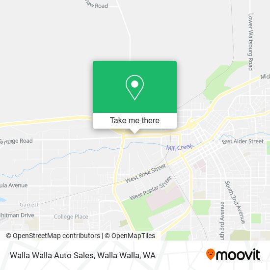 Walla Walla Auto Sales map