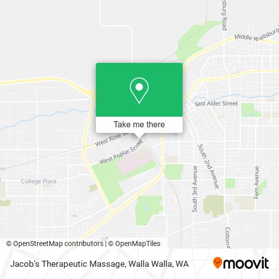 Jacob's Therapeutic Massage map