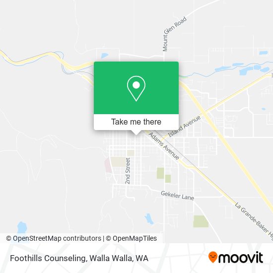 Foothills Counseling map