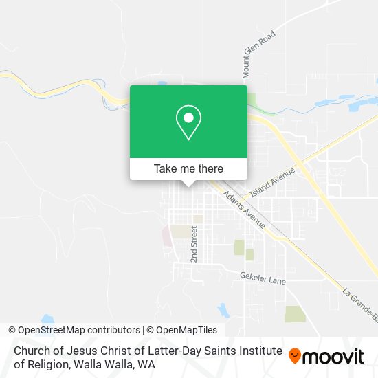 Church of Jesus Christ of Latter-Day Saints Institute of Religion map