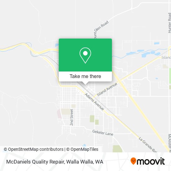 McDaniels Quality Repair map