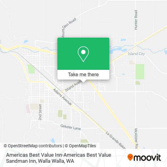 Mapa de Americas Best Value Inn-Americas Best Value Sandman Inn