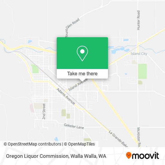 Mapa de Oregon Liquor Commission