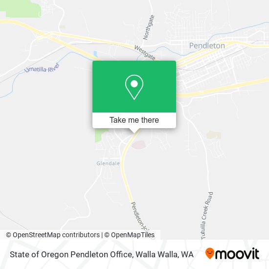 Mapa de State of Oregon Pendleton Office