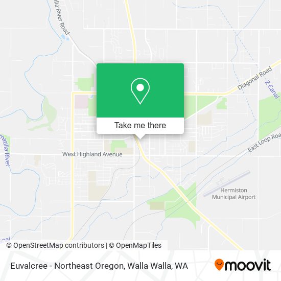 Euvalcree - Northeast Oregon map