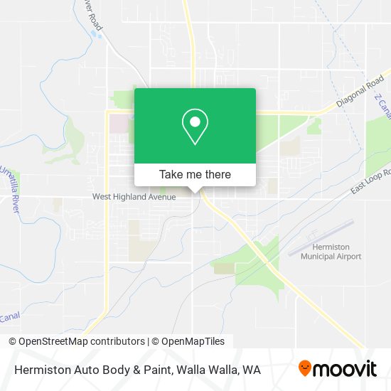 Hermiston Auto Body & Paint map