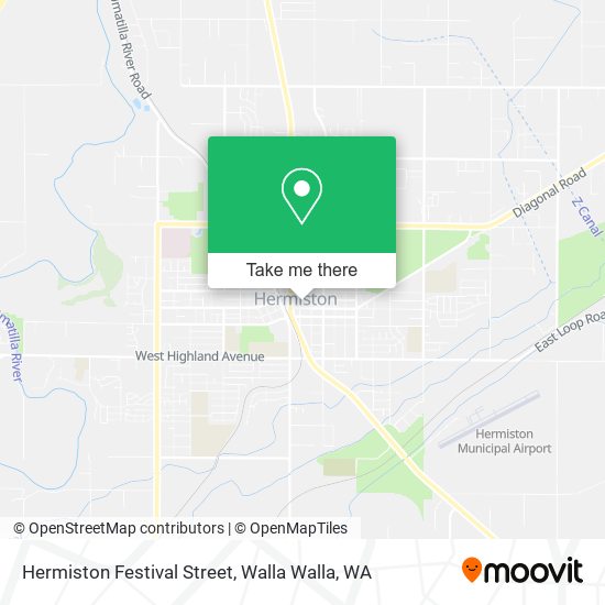 Hermiston Festival Street map