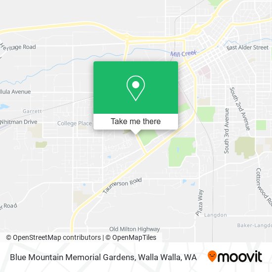 Blue Mountain Memorial Gardens map