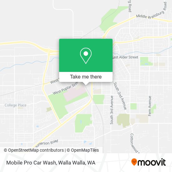 Mobile Pro Car Wash map