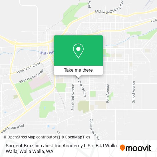 Sargent Brazilian Jiu-Jitsu Academy L Siri BJJ Walla Walla map