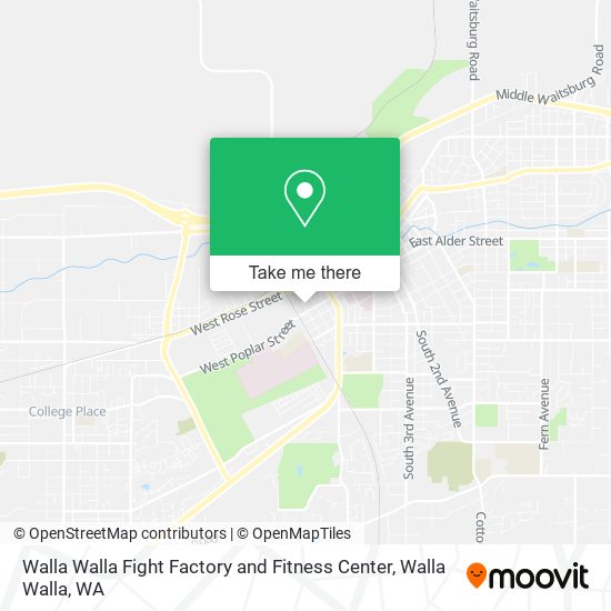 Walla Walla Fight Factory and Fitness Center map