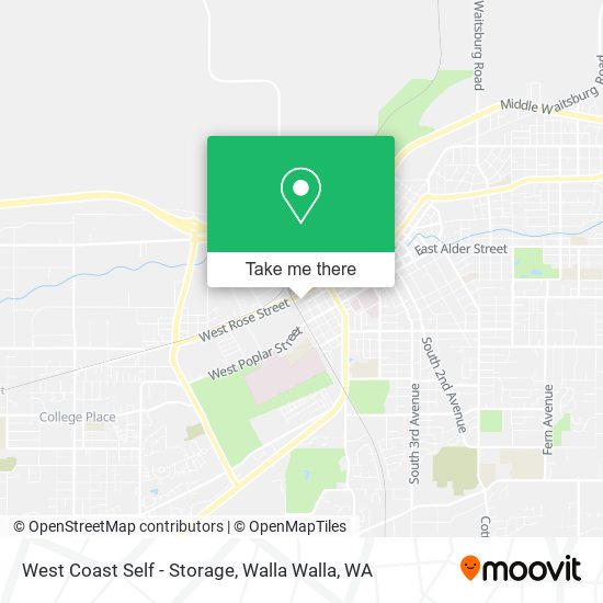 West Coast Self - Storage map