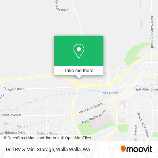 Dell RV & Mini Storage map