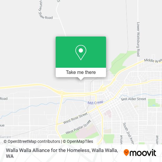 Walla Walla Alliance for the Homeless map