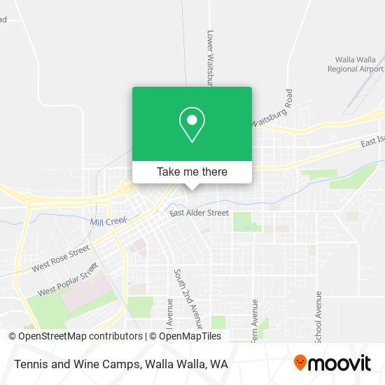 Tennis and Wine Camps map