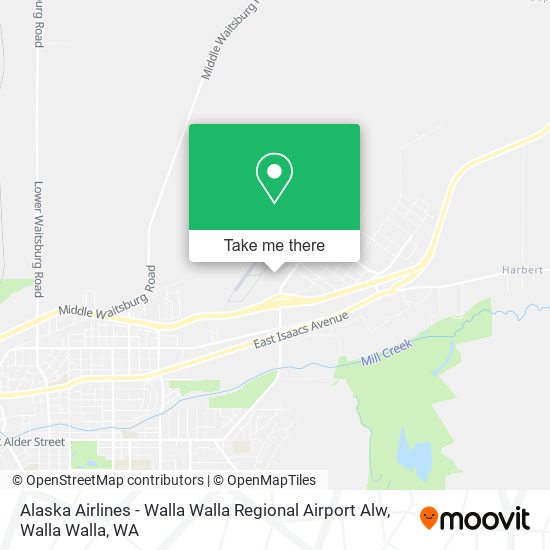 Alaska Airlines - Walla Walla Regional Airport Alw map