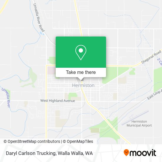 Daryl Carlson Trucking map