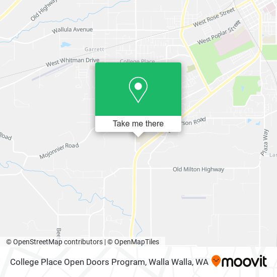 Mapa de College Place Open Doors Program