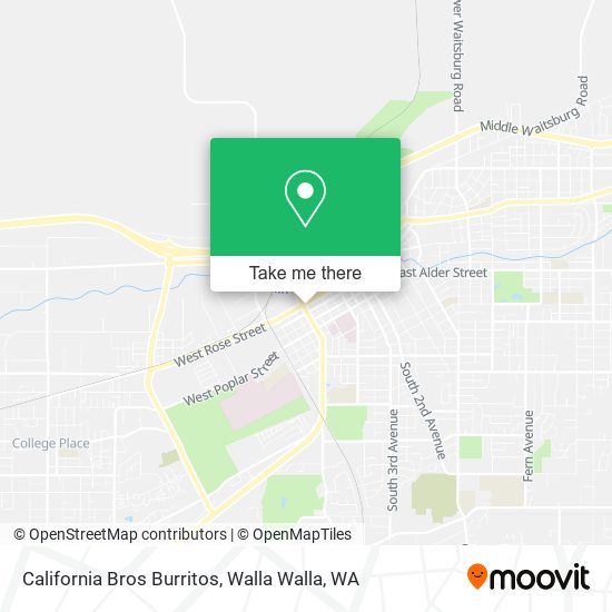 California Bros Burritos map