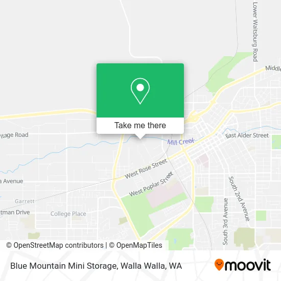 Blue Mountain Mini Storage map