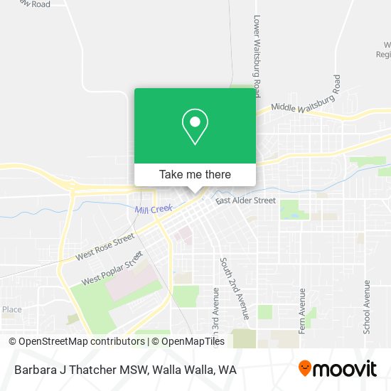 Barbara J Thatcher MSW map