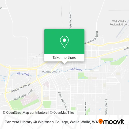 Penrose Library @ Whitman College map
