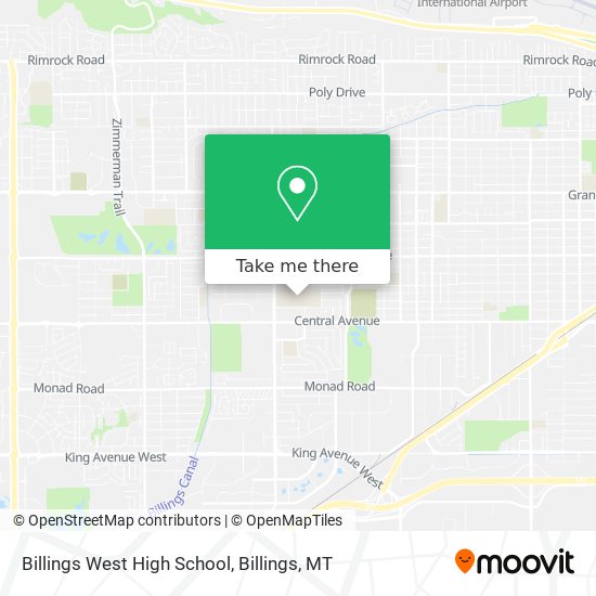 Billings West High School map