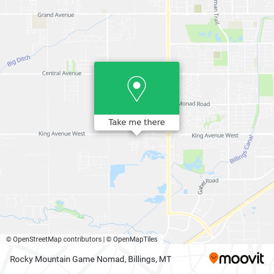 Mapa de Rocky Mountain Game Nomad